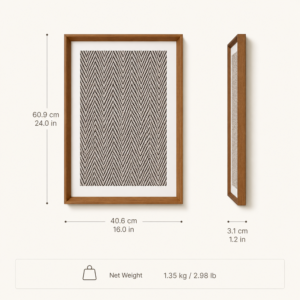 Dimensions of the framed sisal cat scratcher
