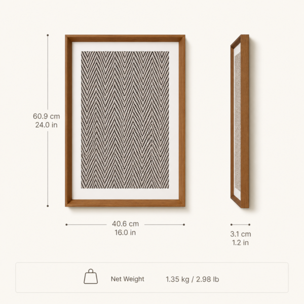 Dimensions of the framed sisal cat scratcher